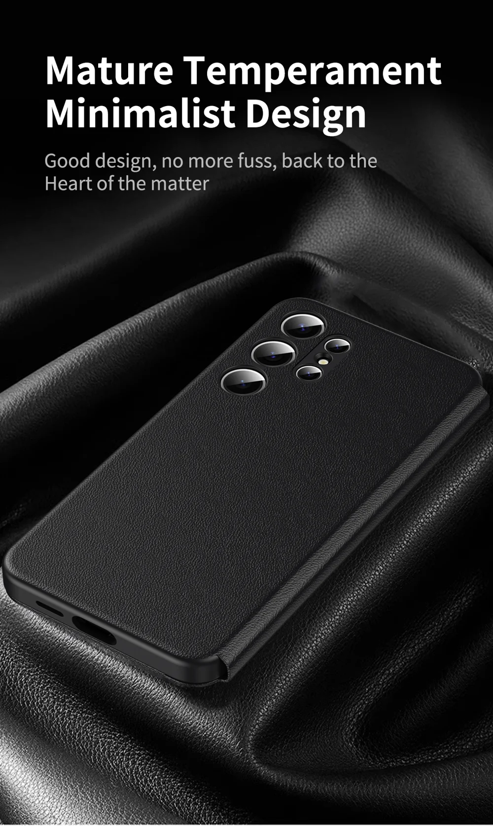 For Samsung Galaxy S25 Ultra Case Leather Phone Cover with View Window Card Slot - Sapphire-Cellmalls