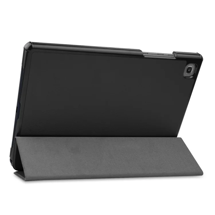 Tri-fold Leather Stand Case Wake / Sleep Smart Cover for Samsung Galaxy Tab A7 10.4 (2020) / (2022) T500   - Black-Cellmalls