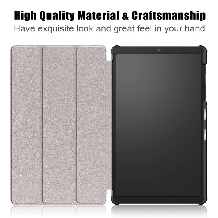 Tri-fold Leather Stand Case for Samsung Galaxy Tab A7 Lite T220/T225 8.7-Inch - Black-Cellmalls