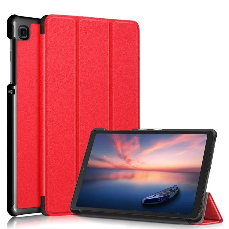 Tri-fold Leather Stand Case for Samsung Galaxy Tab A7 Lite T220/T225 8.7-Inch - Black-Cellmalls