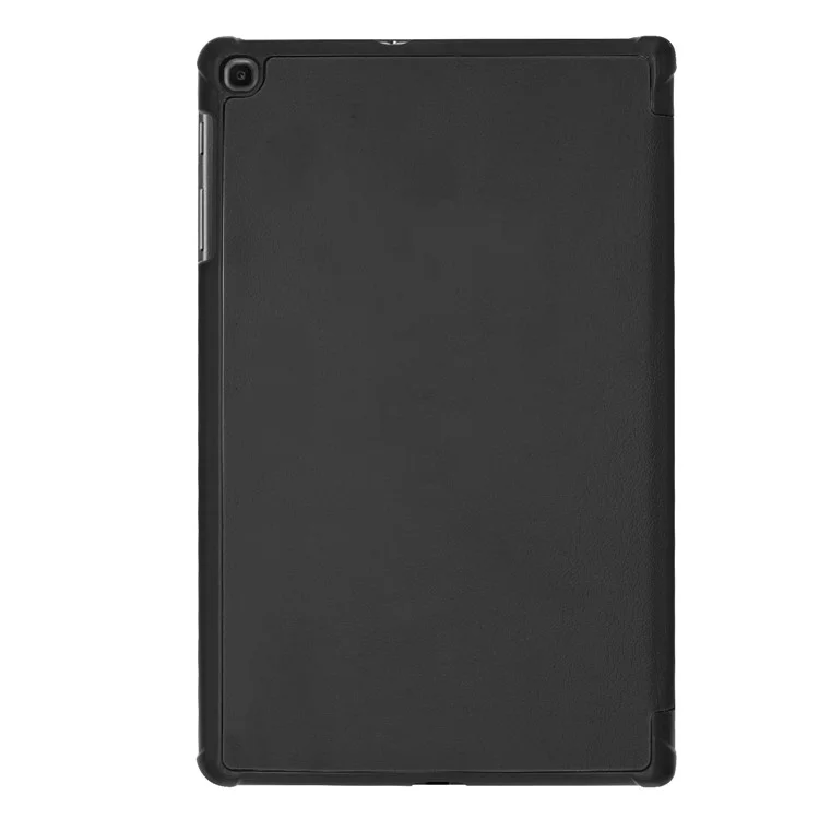 Ultra Lightweight Tri-Fold Stand PU Leather Hard PC Protective Cover for Samsung Galaxy TAB A 10.1 2019 SM-T510 / SM-T515 - Black-Cellmalls