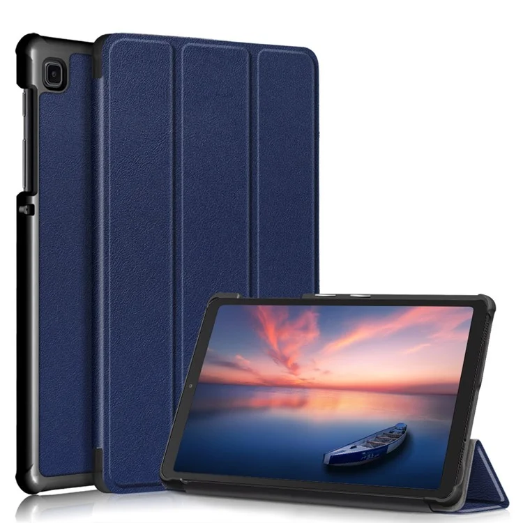 Tri-fold Leather Stand Case for Samsung Galaxy Tab A7 Lite T220/T225 8.7-Inch - Black-Cellmalls