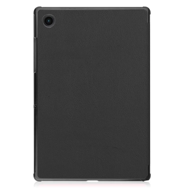 For Samsung Galaxy Tab A8 10.5 (2021) / A8 10.5 (2022) Trifold Stand PU Leather Hard PC Inner Shockproof Protective Tablet Cover - Black-Cellmalls