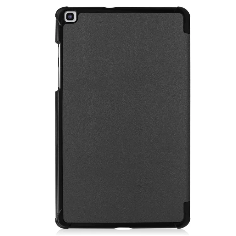 PU Leather Stable Supporting Stand Hard PC Back Shell Coverg for Samsung Galaxy Tab A 8.0 Wi-Fi (2019) T290 / LTE T295 - Black-Cellmalls