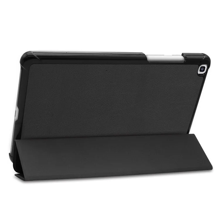 PU Leather Stable Supporting Stand Hard PC Back Shell Coverg for Samsung Galaxy Tab A 8.0 Wi-Fi (2019) T290 / LTE T295 - Black-Cellmalls