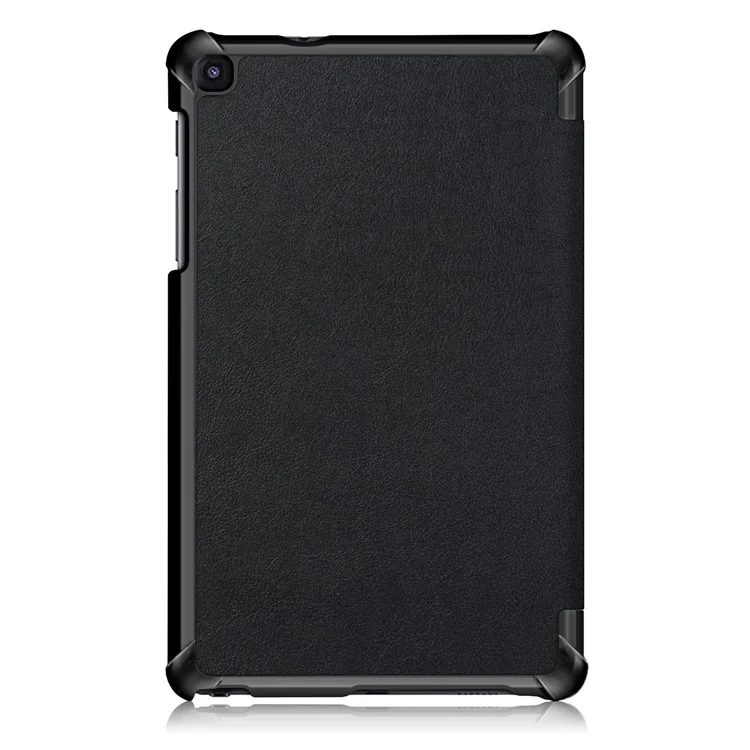 PU Leather Protection Cover Case with Tri-fold Stand for Samsung Galaxy Tab A 8.0 (2019) with S Pen P200 P205 - Black-Cellmalls