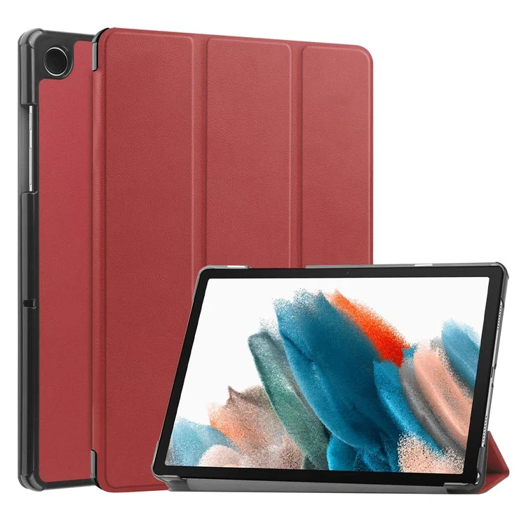 For Samsung Galaxy Tab A9 Tri-fold Stand PU Leather Tablet Case Full Protection Tablet Cover - Black-Cellmalls
