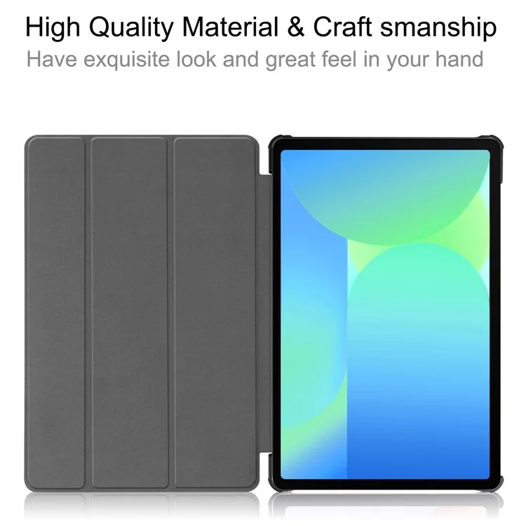 For Samsung Galaxy Tab S10 FE / S9 FE Case Anti-Drop Leather Stand Tablet Cover - Black-Cellmalls