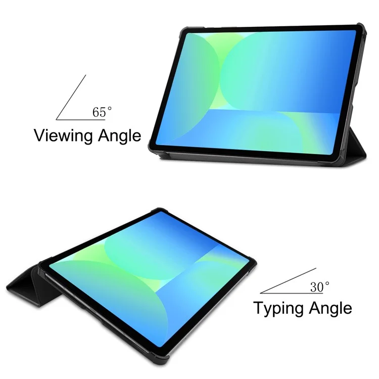 For Samsung Galaxy Tab S10 FE / S9 FE Case Anti-Drop Leather Stand Tablet Cover - Black-Cellmalls