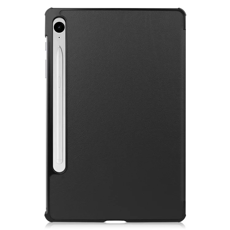 For Samsung Galaxy Tab S10 FE / S9 FE Case Anti-Drop Leather Stand Tablet Cover - Black-Cellmalls