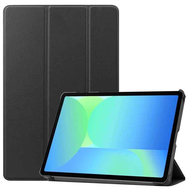 For Samsung Galaxy Tab S10 FE / S9 FE Case Anti-Drop Leather Stand Tablet Cover - Black-Cellmalls