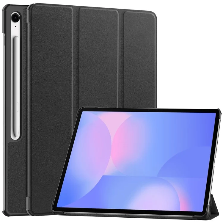 For Samsung Galaxy Tab S10 FE+ Case Anti-Drop Leather Stand Tablet Cover - Black-Cellmalls