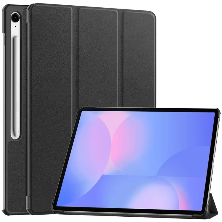 For Samsung Galaxy Tab S10 FE+ Case Anti-Drop Leather Stand Tablet Cover - Black-Cellmalls