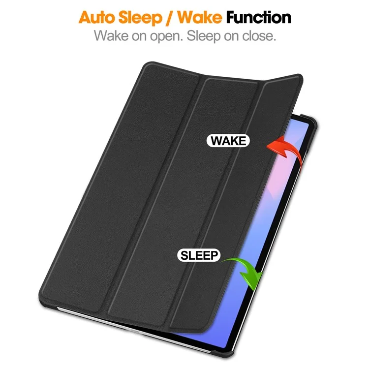 For Samsung Galaxy Tab S10 FE+ Case Anti-Drop Leather Stand Tablet Cover - Black-Cellmalls