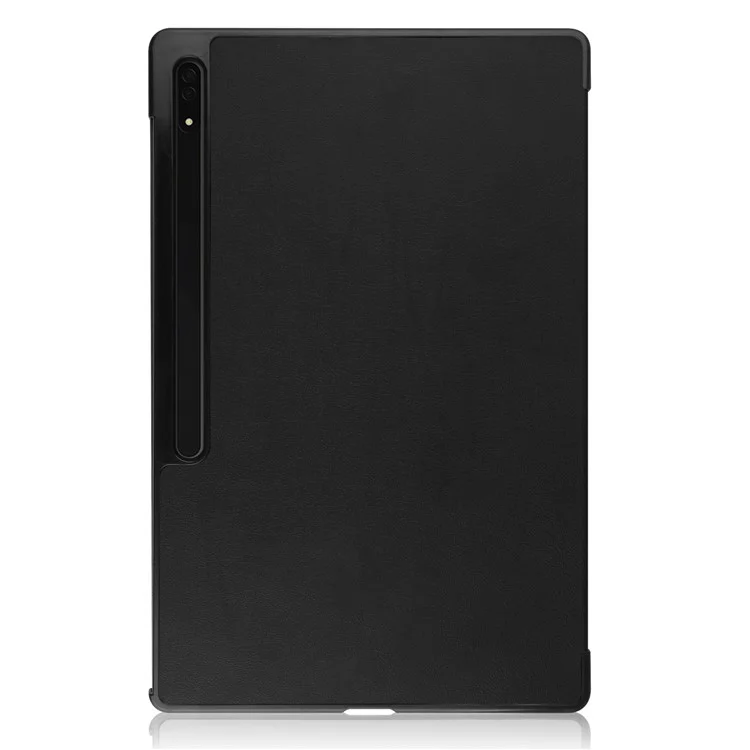 Leather Case for Samsung Galaxy Tab S10 Ultra / Tab S9 Ultra / Tab S8 Ultra Anti-Drop Stand Tablet Cover - Black-Cellmalls