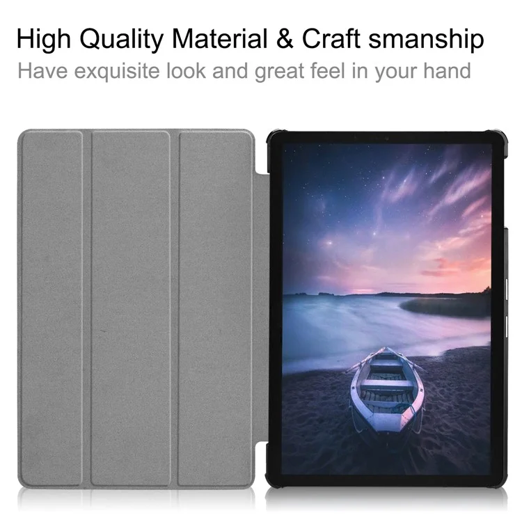 Tri-fold Stand PU Leather Smart Case for Samsung Galaxy Tab S4 10.5 T830/T835 - Black-Cellmalls