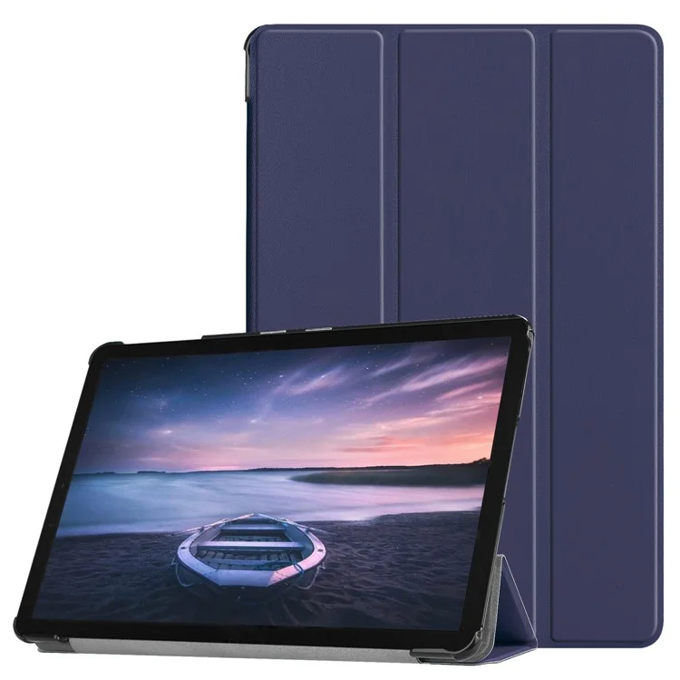 Tri-fold Stand PU Leather Smart Case for Samsung Galaxy Tab S4 10.5 T830/T835 - Black-Cellmalls