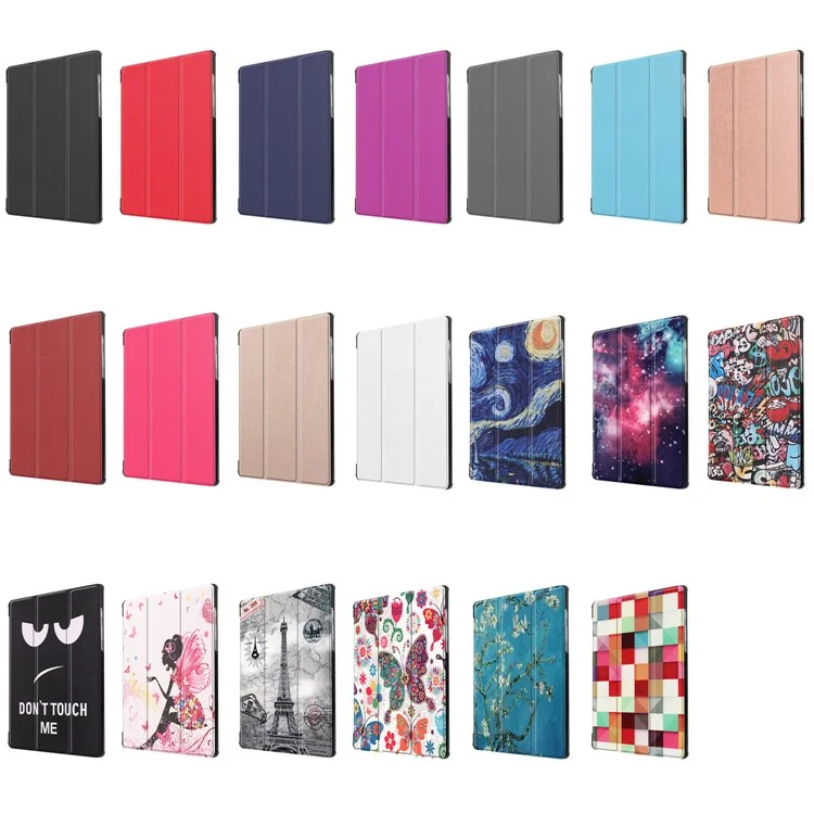 Stable Tri-fold Stand Stand Leather Case Smart Tablet Cover Shell for Samsung Galaxy Tab S6 T860 (Wi-Fi) / T865 (LTE) - Black-Cellmalls