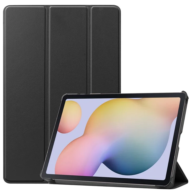 Ultra Slim Tri-fold Stand PU Leather Hard Shell Folio Tablet Case for Samsung Galaxy Tab S7 T870 / S8 - Black-Cellmalls