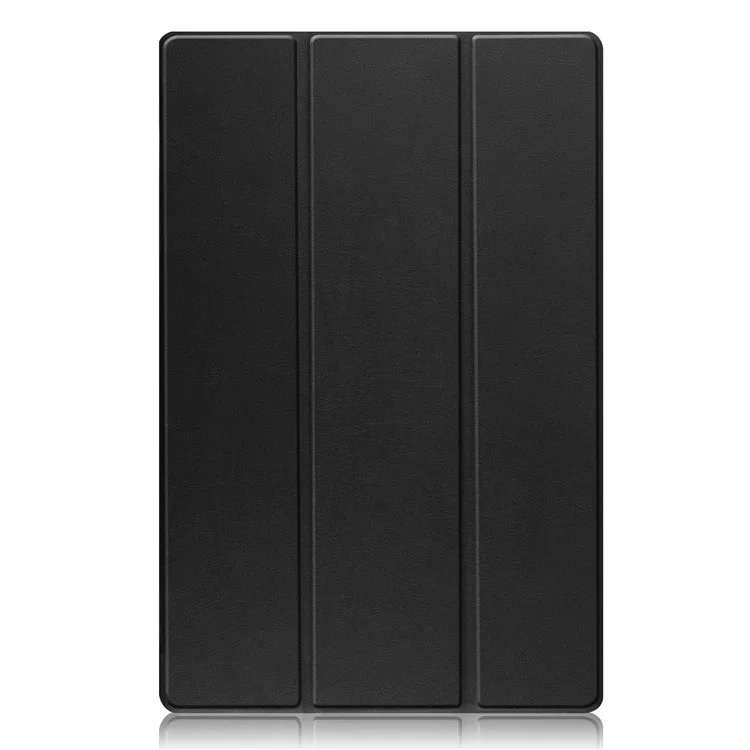 For Samsung Galaxy Tab S9 Ultra Tablet Case PU Leather Tri-fold Stand Smart Cover - Black-Cellmalls