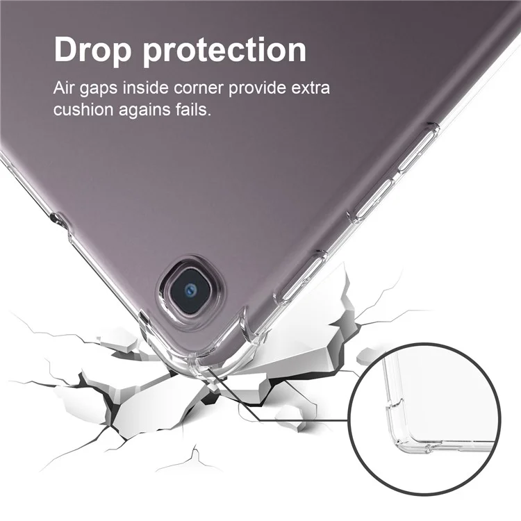 For Samsung Galaxy Tab A7 Lite 8.7-inch TPU Tablet Case Reinforced Corners Anti-drop Transparent Cover-Cellmalls