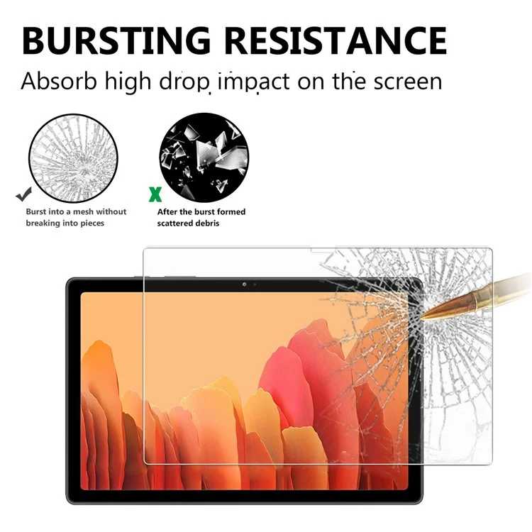 For Samsung Galaxy Tab A8 10.5 (2021) / A8 10.5 (2022) Flexible Clear TPU Reinforced Corner Phone Case with Tempered Glass Screen Protector-Cellmalls
