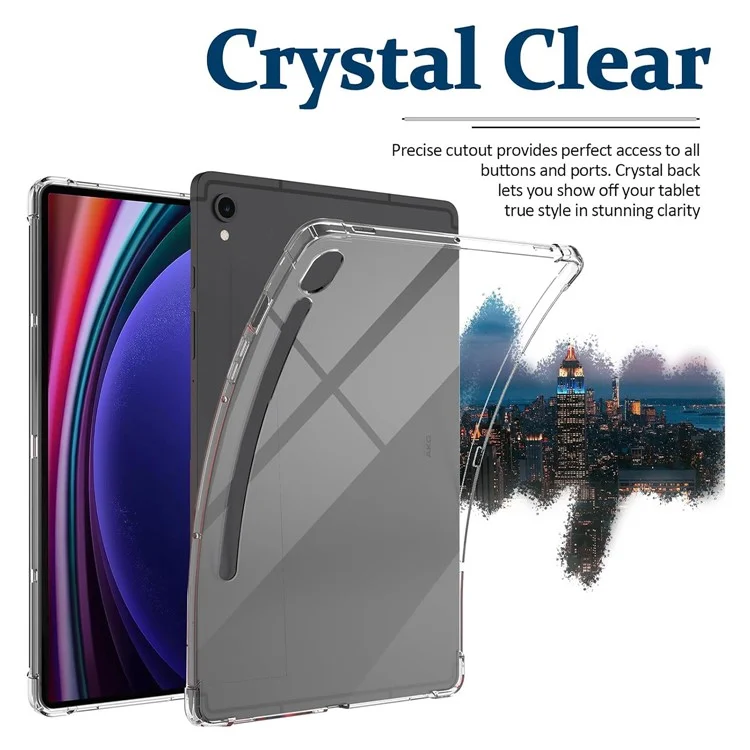 For Samsung Galaxy Tab S10 FE / S9 FE Case TPU Cover HD Transparent Drop Protection Tablet Shell-Cellmalls