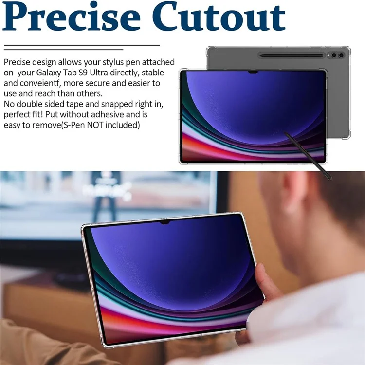 For Samsung Galaxy Tab S10 FE / S9 FE Case TPU Cover HD Transparent Drop Protection Tablet Shell-Cellmalls