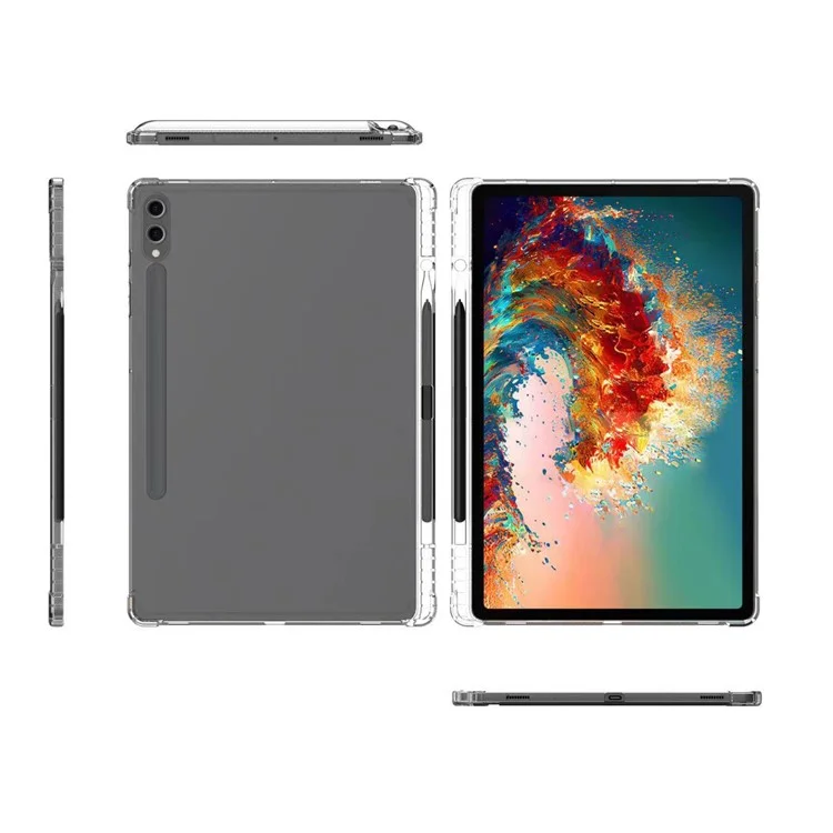 For Samsung Galaxy Tab S10+ Case Reinforced Four Corner Anti-Drop Clear TPU Tablet Cover with Pen Slot-Cellmalls