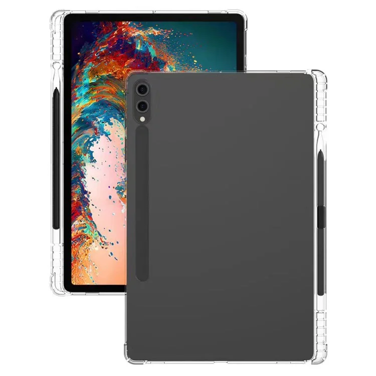 For Samsung Galaxy Tab S10+ Case Reinforced Four Corner Anti-Drop Clear TPU Tablet Cover with Pen Slot-Cellmalls