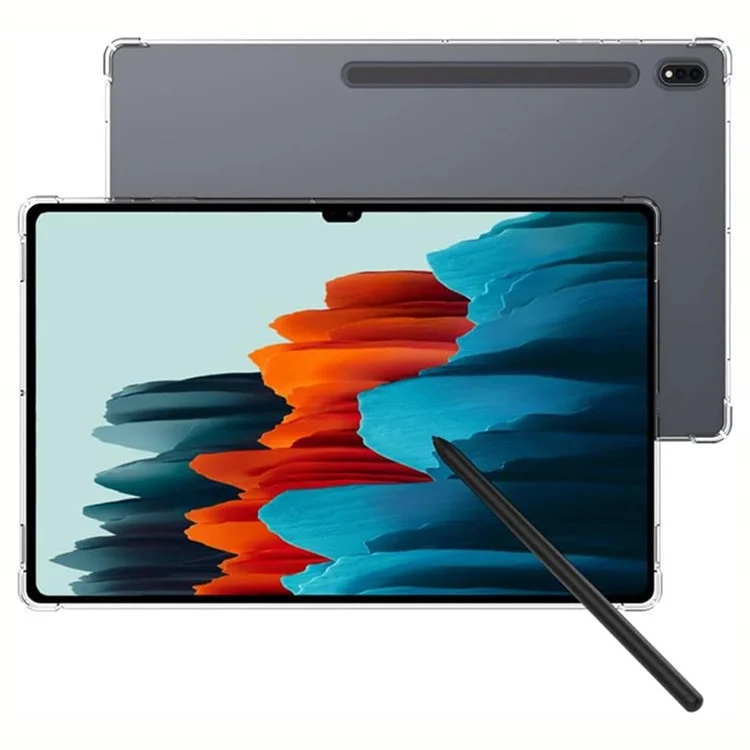 ForSamsung Galaxy Tab S7+ / S7 FE / S8+ TPU Tablet Case Reinforced Corners Clear Tablet Cover-Cellmalls