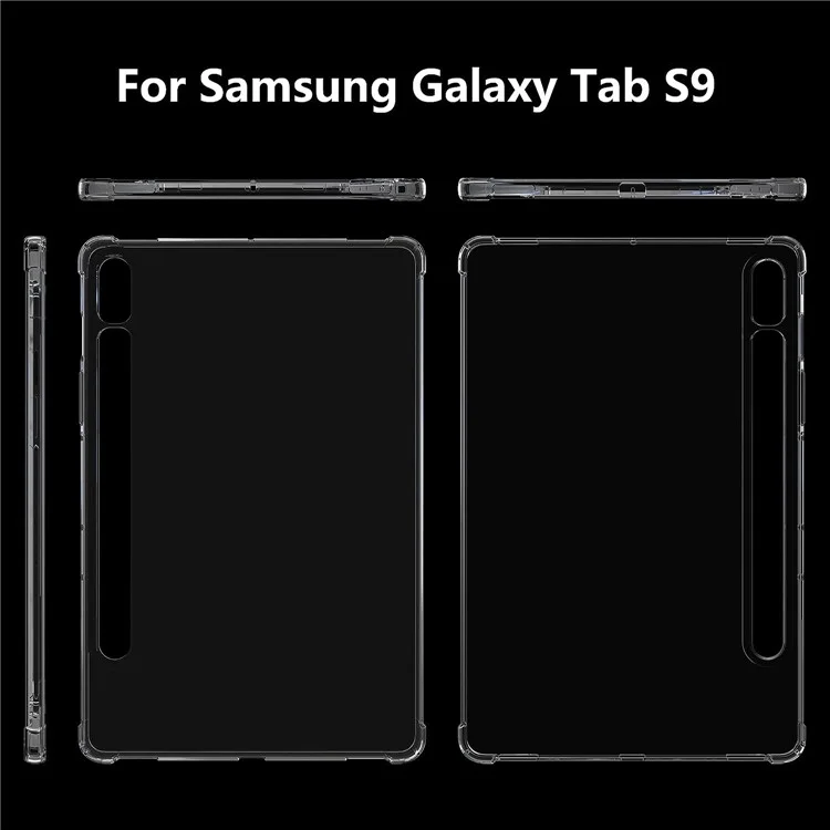 For Samsung Galaxy Tab S9 Reinforced Corners Tablet Case Drop-Proof Transparent TPU Cover-Cellmalls