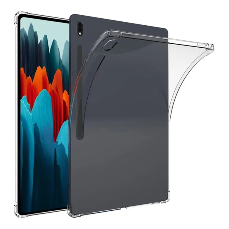 For Samsung Galaxy Tab S8 Ultra Flexible TPU Tablet Case Reinforced Corners Transparent Protection Cover-Cellmalls