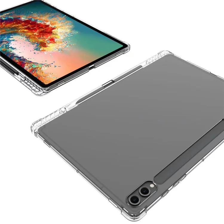 For Samsung Galaxy Tab S9 Ultra Transparent Cover TPU Tablet Case Reinforced Corners Shell with Pen Slot-Cellmalls