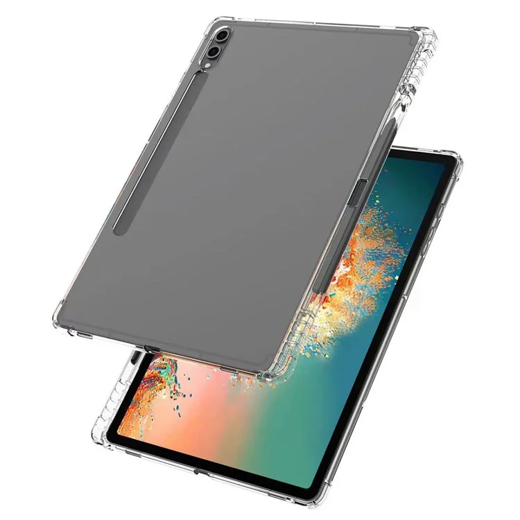 For Samsung Galaxy Tab S9 Ultra Transparent Cover TPU Tablet Case Reinforced Corners Shell with Pen Slot-Cellmalls