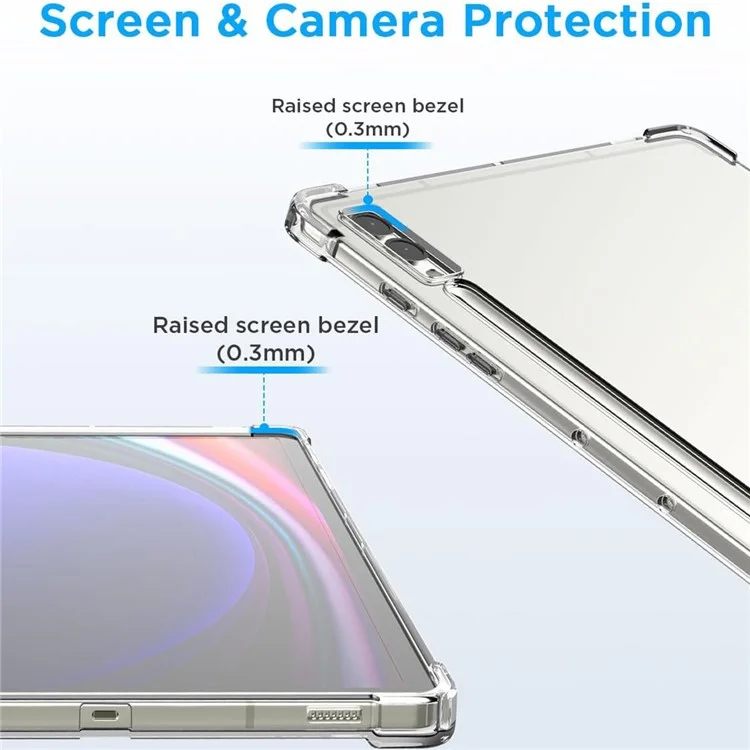 For Samsung Galaxy Tab S9 FE+ Case HD Clear Shell Drop-proof Protective Tablet TPU Cover-Cellmalls