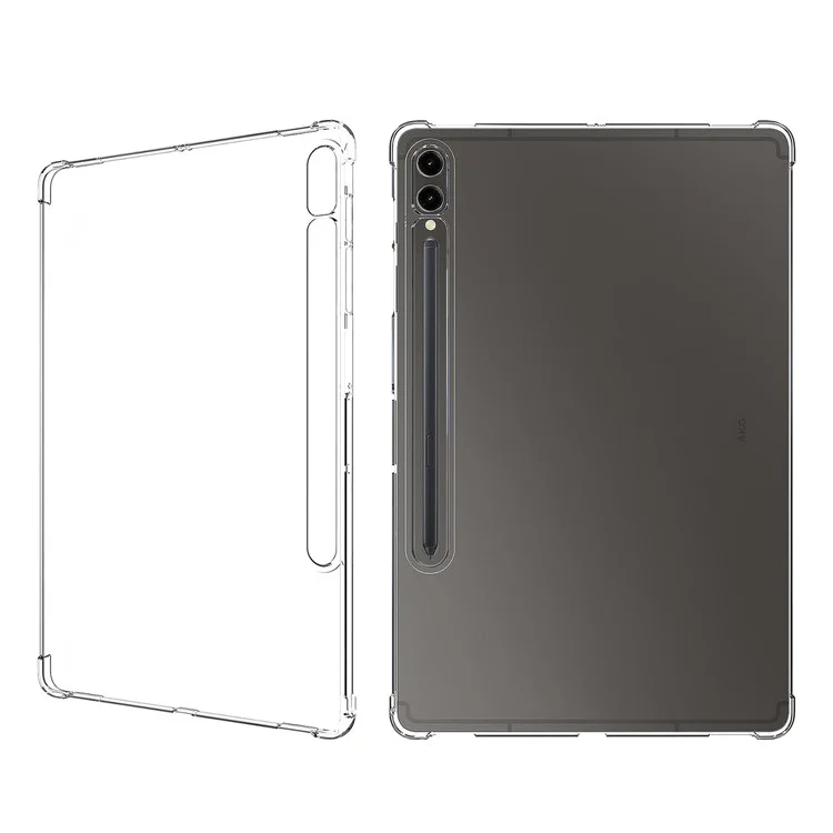 For Samsung Galaxy Tab S9+ TPU Tablet Case Reinforced Corners Shockproof Transparent Tablet Cover-Cellmalls