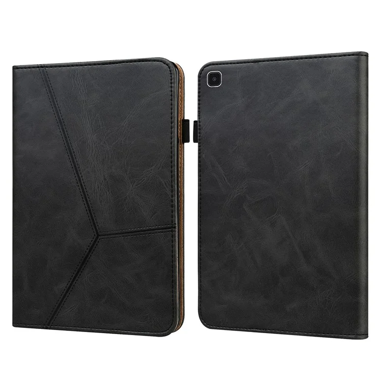 Full Coverage Leather Tablet Stand Cover with Card Holder and Pen Strap for Samsung Galaxy Tab A7 Lite 8.7-inch SM-T220 (Wi-Fi)/SM-T225 - Black-Cellmalls