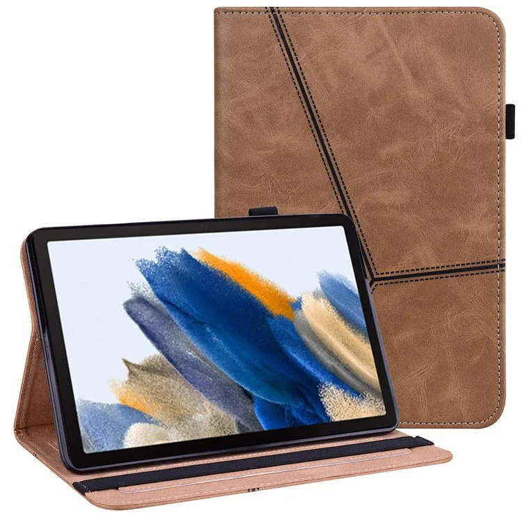 For Samsung Galaxy Tab A9 Cover PU Leather Stand Shell Card Holder Tablet Case - Black-Cellmalls