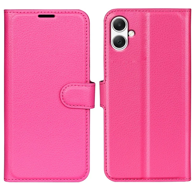 For Samsung Galaxy A05 4G Case Litchi Texture Folding Stand Leather Phone Shell - Green-Cellmalls