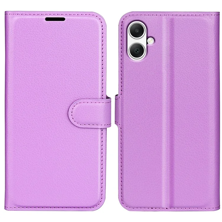 For Samsung Galaxy A05 4G Case Litchi Texture Folding Stand Leather Phone Shell - Green-Cellmalls