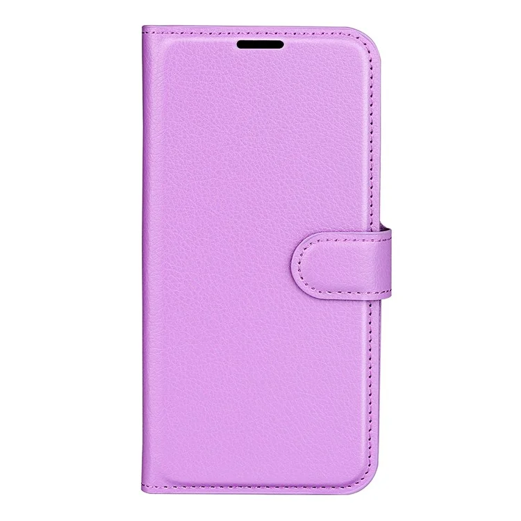 For Samsung Galaxy A05s 4G Case Litchi Texture Stand Leather Wallet Phone Shell - Purple-Cellmalls