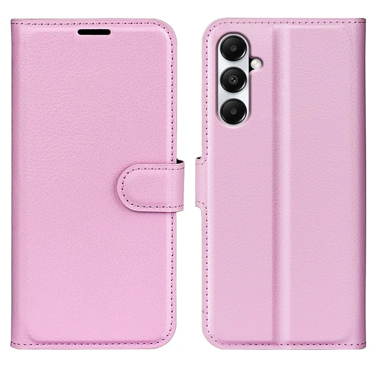 For Samsung Galaxy A05s 4G Case Litchi Texture Stand Leather Wallet Phone Shell - Purple-Cellmalls
