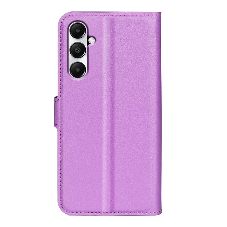 For Samsung Galaxy A05s 4G Case Litchi Texture Stand Leather Wallet Phone Shell - Purple-Cellmalls
