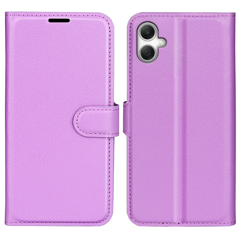 For Samsung Galaxy A07 Case Litchi Texture Shockproof Leather Wallet Phone Cover - Black-Cellmalls