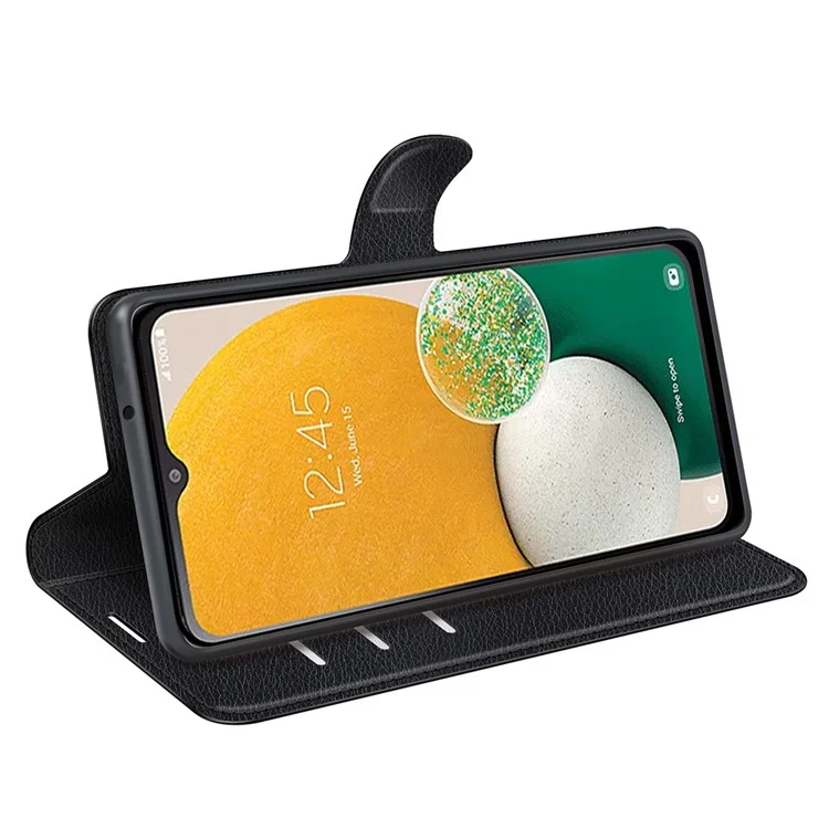 Stand Case for Samsung Galaxy A14 5G / 4G Wallet Case Scratch-resistant PU Leather Folio Flip Phone Cover - Black-Cellmalls