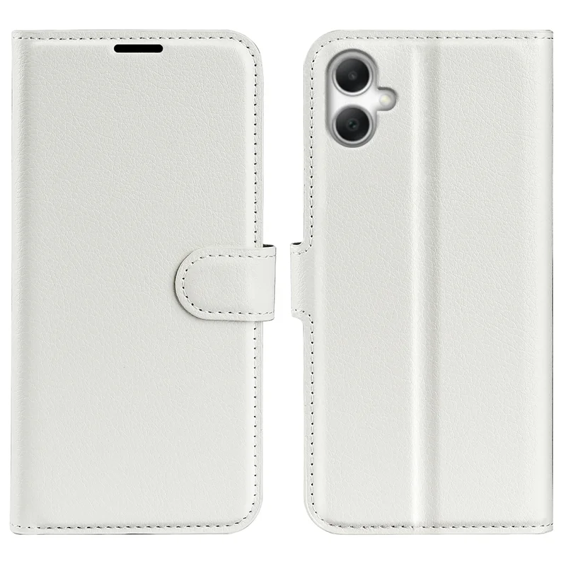 For Samsung Galaxy A07 Case Litchi Texture Shockproof Leather Wallet Phone Cover - Black-Cellmalls