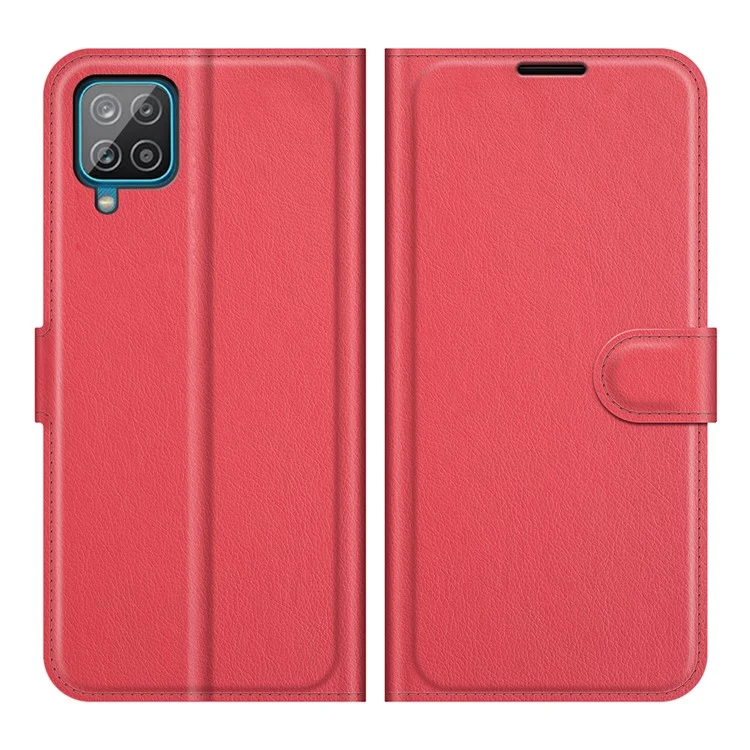 Wallet Design Litchi Texture Leather Phone Case with Stand for Samsung Galaxy A22 4G (EU Version) - Black-Cellmalls