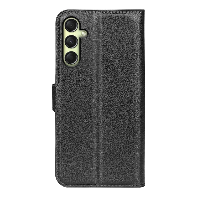 For Samsung Galaxy A16 5G / A16 4G Case Litchi Texture Shockproof Leather Wallet Phone Cover - Black-Cellmalls