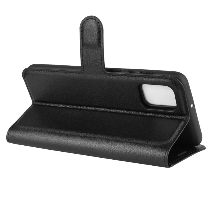 Litchi Surface Wallet Leather Case for Samsung Galaxy A31 - Black-Cellmalls